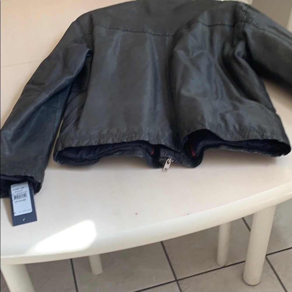 Armani leather navy
